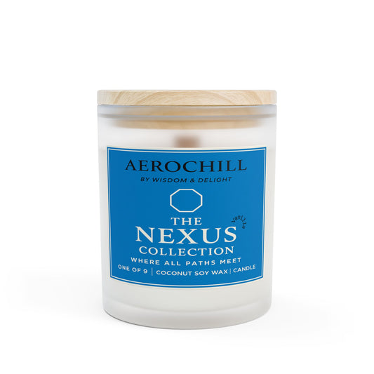AeroChill™ Nexus Collection Frosted Glass Candle | 11oz Premium Aromatherapy Candle